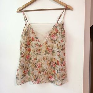 Monk and lou floral blouse tank top cami